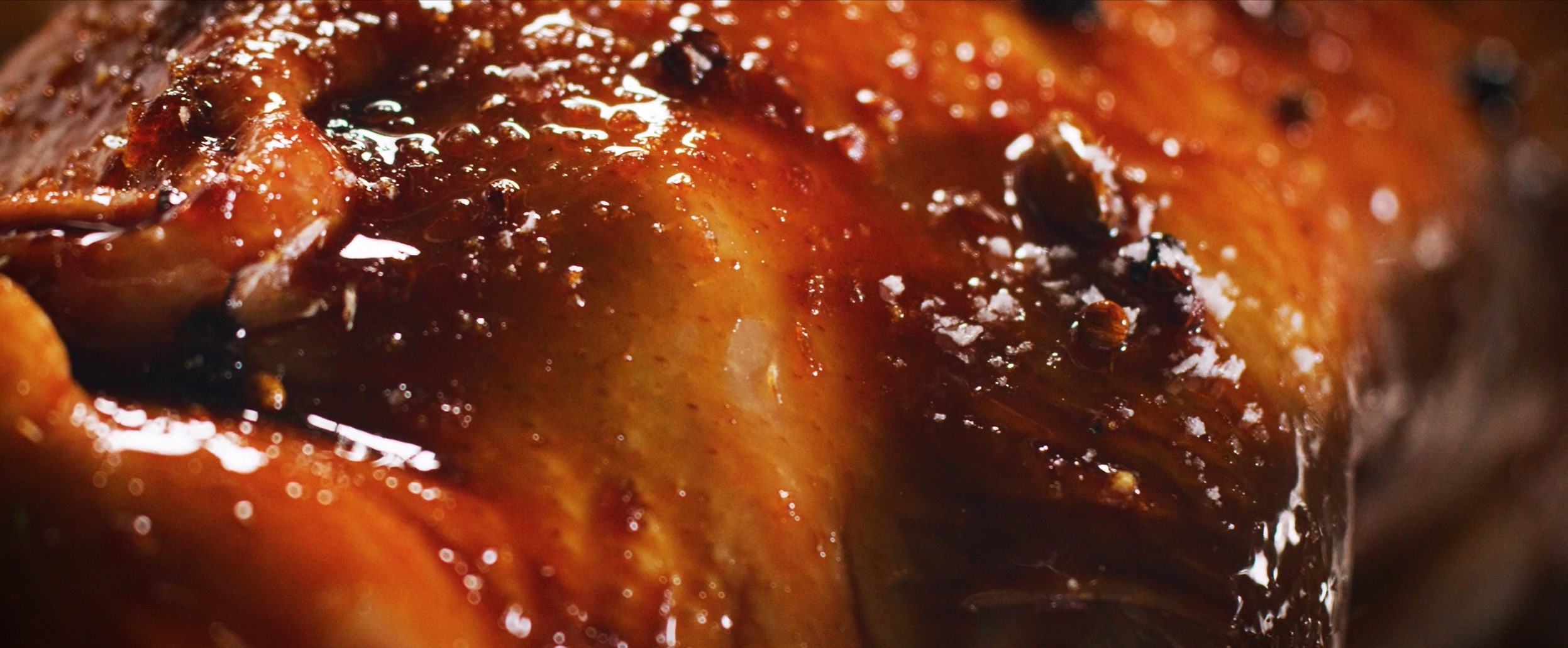close up of roast duck