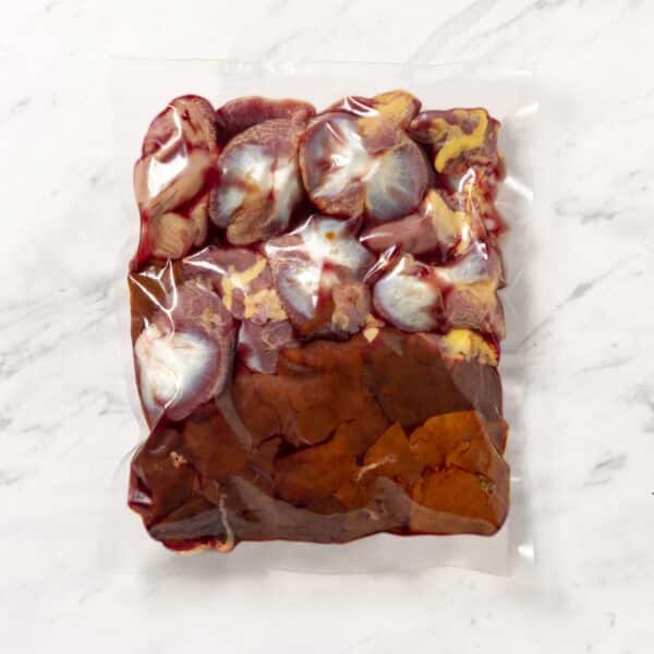 Cockerel Offal Mix | Hearts, Liver & Giblets | Fook Wong Chicken | 450g pack